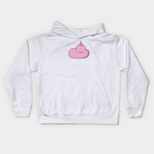 Pink unicorn cloud Kids Hoodie